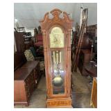 RIDGEWAY CHERRY BURRELL FRONT GRANDFATHER CLOCK