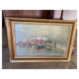 SAILBOAT OIL ON BOARD