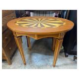 MAHOGANY SUN BURST INLAY CENTER TABLE