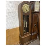 OAK ONION HEAD TALL CASE CLOCK