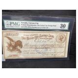 RARE 1877 CARSON CITY US GOLD COIN GRADED CHECK