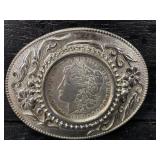 1889 MORGAN SILVER DOLLAR BELT BUCKLE