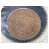 1845 COPPER US 1 CENT