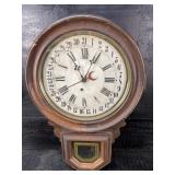 INGRAHAM DEW DROP CALENDAR WALL CLOCK