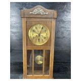 ANTIQUE DUFA TALL WALL CHIME CLOCK