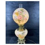 OLDER HAND PAINTED GONE WITH THE WIND OIL LAMP