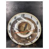 OLD DOUBLE BUBBLE CLOCK FOR PARTS