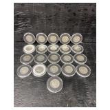 LOT OF 21 UNCIRCULATED MERCURY DIMES