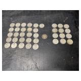 39 SILVER HALF DOLLARS;