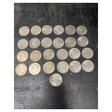 BAG LOT OF 25 EISENHOWER DOLLAR COINS