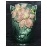 ROSEVILLE CLEMATIS FOREST GREEN VASE