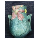 ROSEVILLE CLEMATIS FOREST GREEN VASE