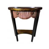 PAINT DECORATED HALF ROUND CONSOLE TABLE