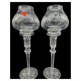 2 WATERFORD CRYSTAL CANDLEHOLDER'S WITH GLOBES