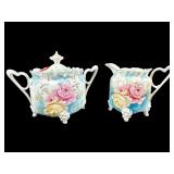 ANTIQUE R.S PRUSSIA HAND PAINTED ROSES SUGAR &