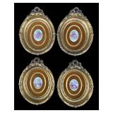 LOT OF 4 CAMEO GOLD WALL PLAQUES