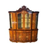 ITALIAN MONUMENTAL MARQUETRY INLAID CHINA CLOSET