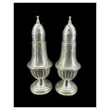 SOLID STERLING SILVER SALT & PEPPER SHAKERS
