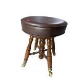 BALL AND CLAW FOOT PIANO STOOL