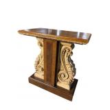 HEAVY CARVED ITALIAN STYLE BANDED TOP TABLE