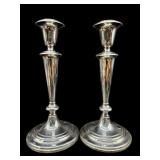 2 SHREVE & CO STERLING CANDLESTICKS