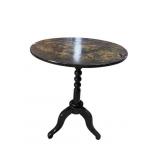 BLACK LACQUER 19TH CENT. ORIENTAL PAINTED TABLE