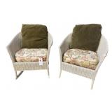 2 ANTIQUE WICKER CHAIR & ROCKERS