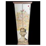 PAINT DECORATED 2 DOOR SMALL CABINET