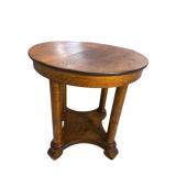 OAK ROUND CENTER TABLE
