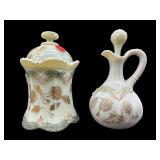 2 PC ANTIQUE NORTHWOOD CHRYSANTHEMUM SPRIG