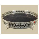 VINTAGE SILVER PLATED 2 PC CENTERPIECE