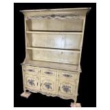 ALL PAINT DISTRESSED 2 PC HUTCH