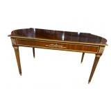 FRENCH BRONZE ADORNED CLEAN COFFEE TABLE