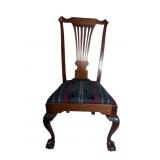 HIGHBACK 19TH CENT. SOLID MAHOGANY CHIPPENDALE