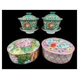 4 PCS ORIENTAL PORCELAIN