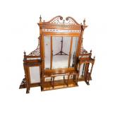 INLAID PIERCE CARVED EDWARDIAN OVER THE MANTLE