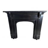 PAINTED BLACK ANTIQUE MANTLE