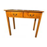 ELDRED WHEELER MAPLE WITH TIGER MAPLE DRAWER TABLE