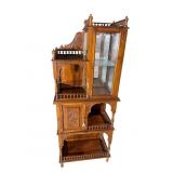 MAHOGANY FINISH CARVED ETERGE