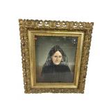 GOLD GUILD FRAMED MOURNING PAINTING