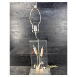 MODERN DESIGN CAT TAIL LUCITE LAMP