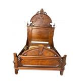 RENAISSANCE VICTORIAN HIGH BACK WALNUT BED