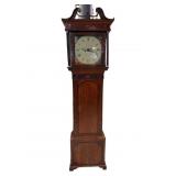 18TH CENTURY OAK/MAHOGANY INLAID TALL CASE CLOCK