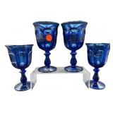SET OF 4 COBALT IMPERIAL BY LENOX STEMS