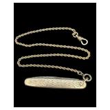 1940ï¿½S HAYWARD GOLD FILLED POCKET KNIFE & CHAIN