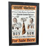 ANTIQUE VICTOR COLLAR BUTTON ADVERTISING SIGN