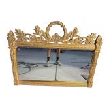 EMPIRE STYLE WREATH PAINTED MIRROR;