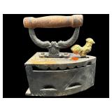 ANTIQUE HOT COAL ROOSTER IRON