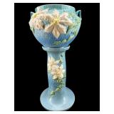 CLEMATIS ROSEVILLE JARDENIERE ON PEDASTAL