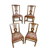 4 19TH CENTURY MAHOGANY CHIPPENDALE CHAIRS